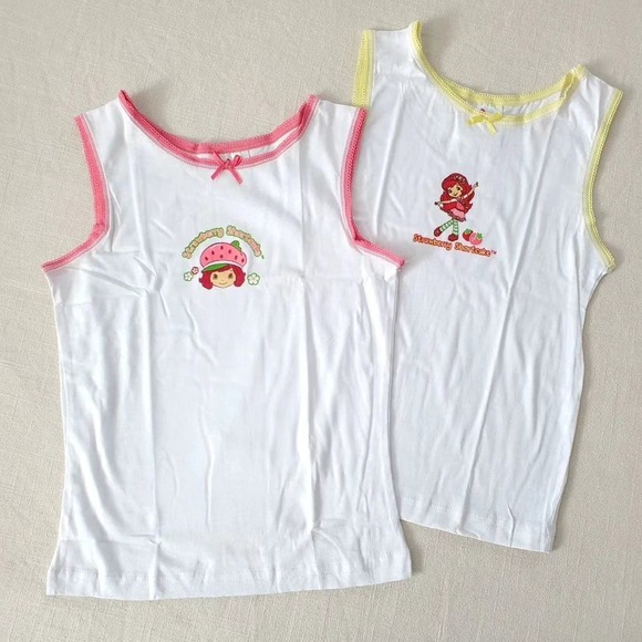 Older Strawberry Shortcake 2-pack Tank Tops 4t - Picture 2 of 8